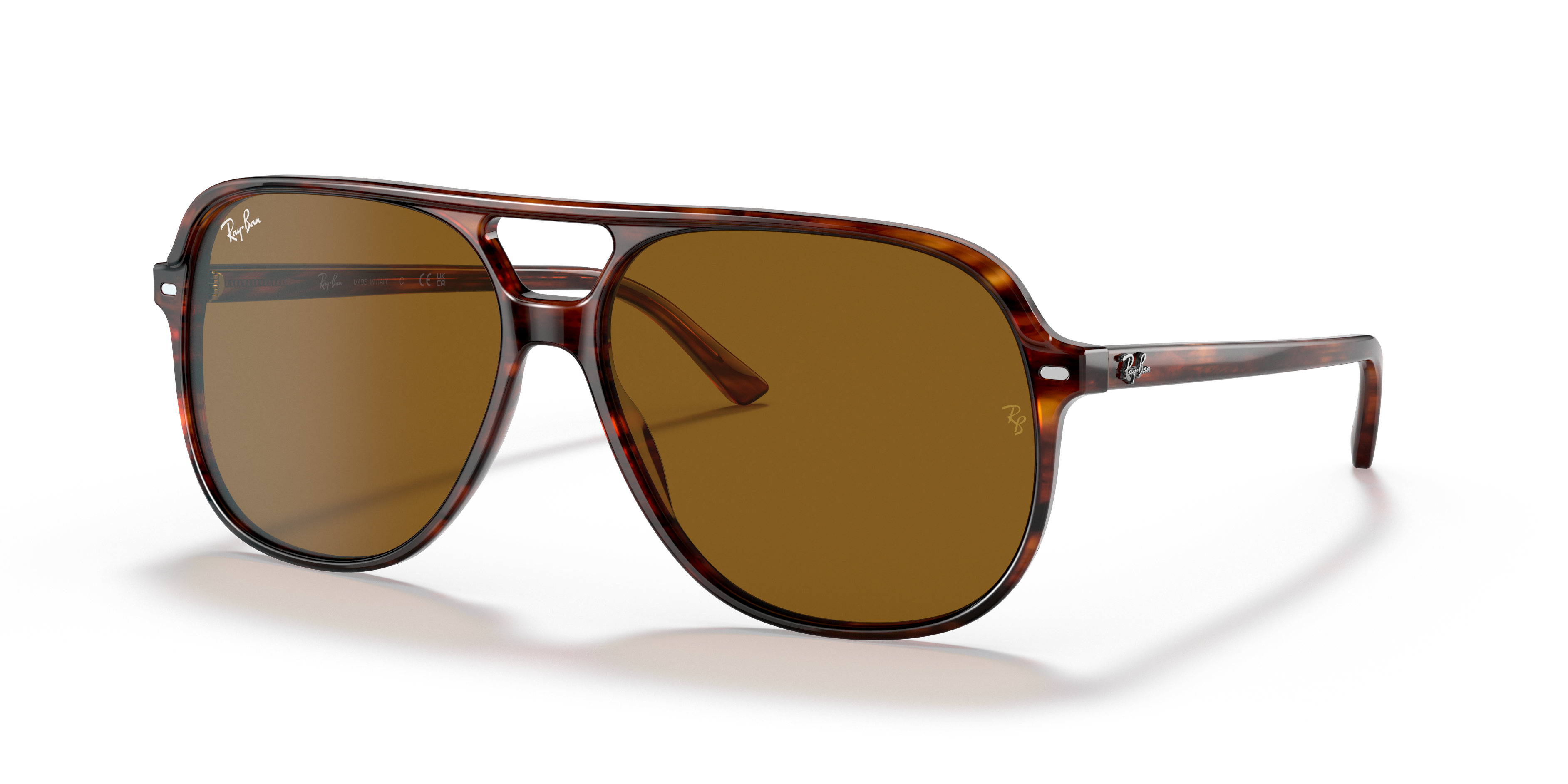 ray ban brown plastic aviators