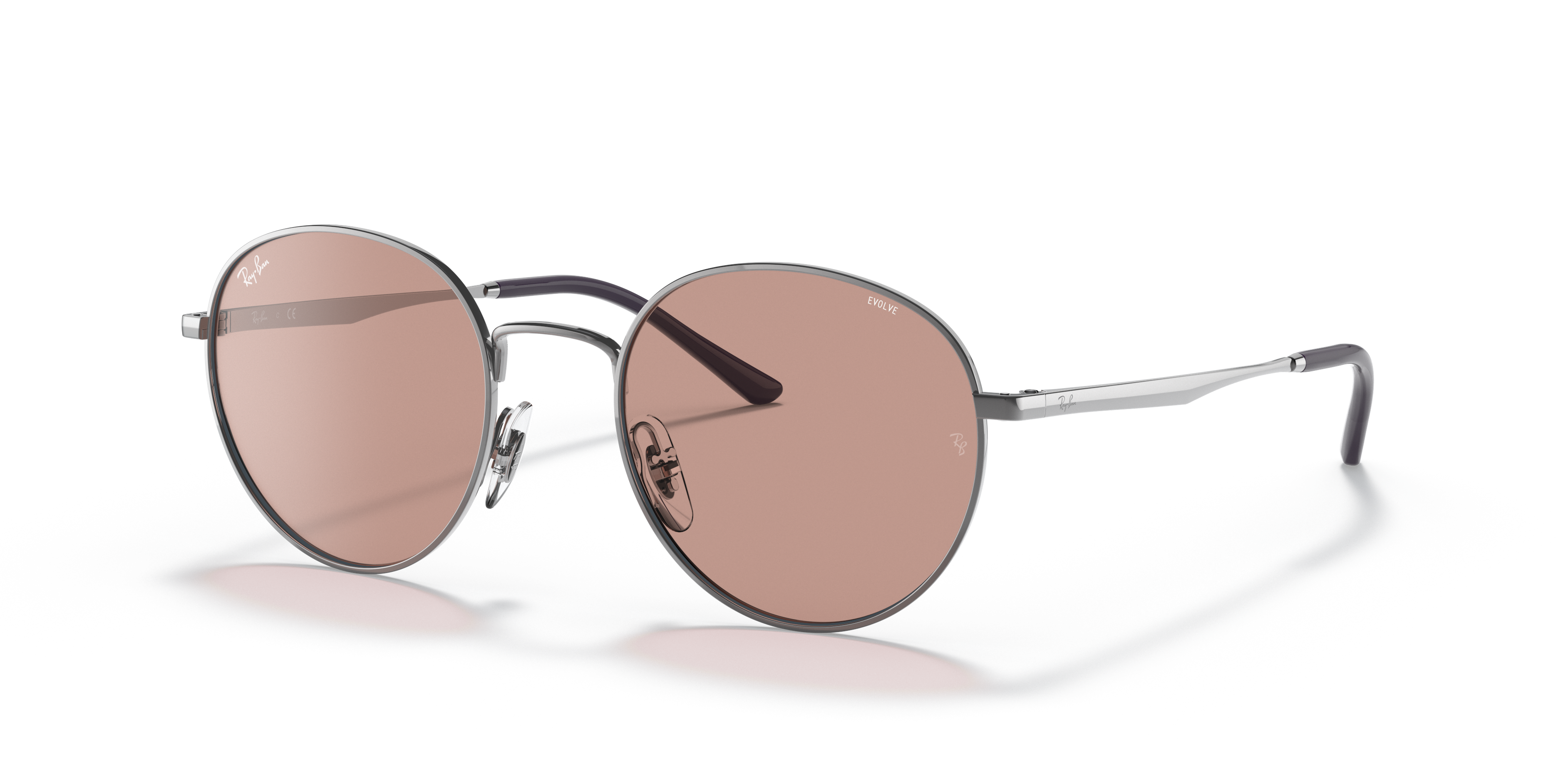 ray ban round double bridge rose gold