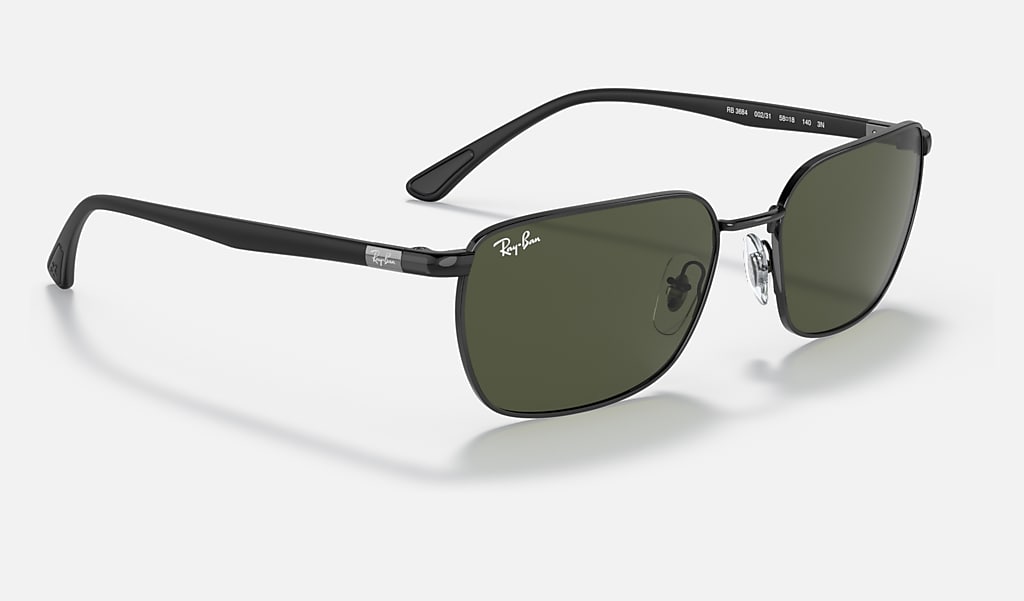 Inspiratie Raad eens vervoer Rb3684 Sunglasses in Black and Green | Ray-Ban®