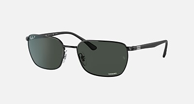 RB3684 POLARIZED+ LENSES Sunglasses in Black and Dark Grey
