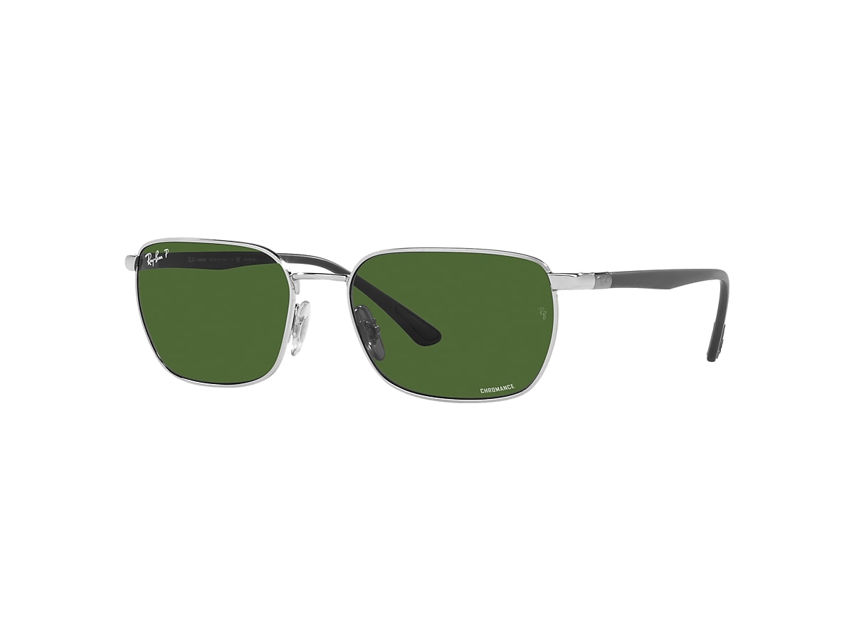 RB3684CH CHROMANCE Sunglasses in Silver and Dark Green - RB3684CH