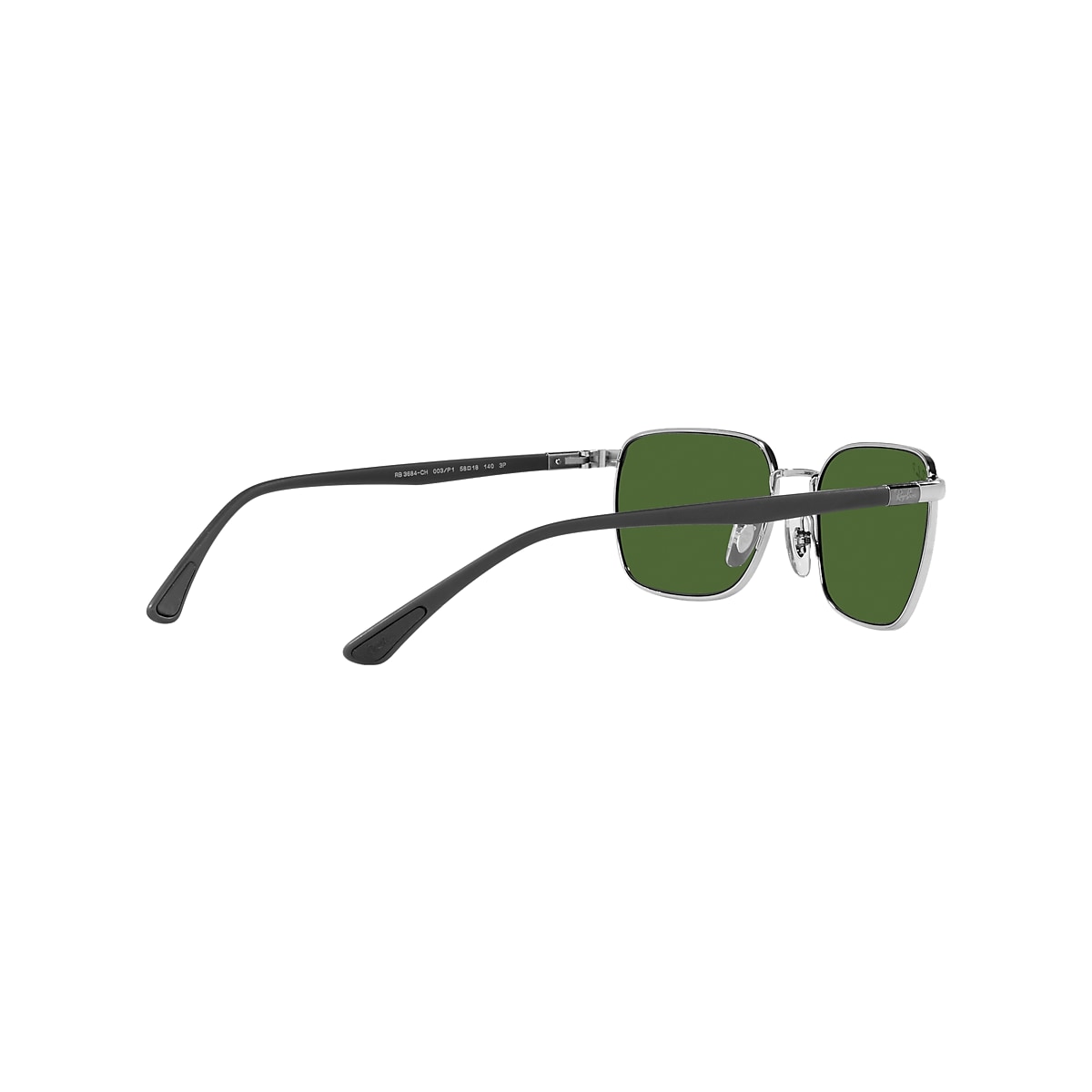 RB3684CH CHROMANCE Sunglasses in Silver and Dark Green