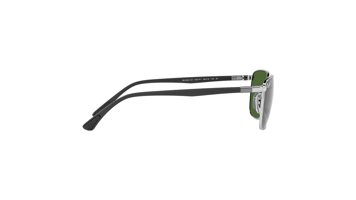 RB3684CH CHROMANCE Sunglasses in Silver and Dark Green - RB3684CH