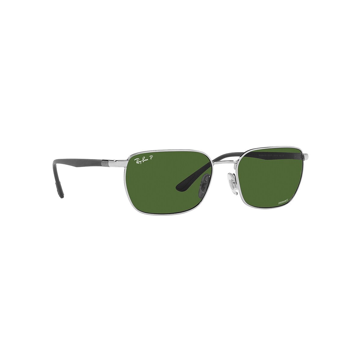 RB3684CH CHROMANCE Sunglasses in Silver and Dark Green