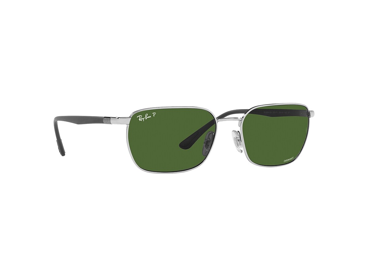 RB3684CH CHROMANCE Sunglasses in Silver and Dark Green 