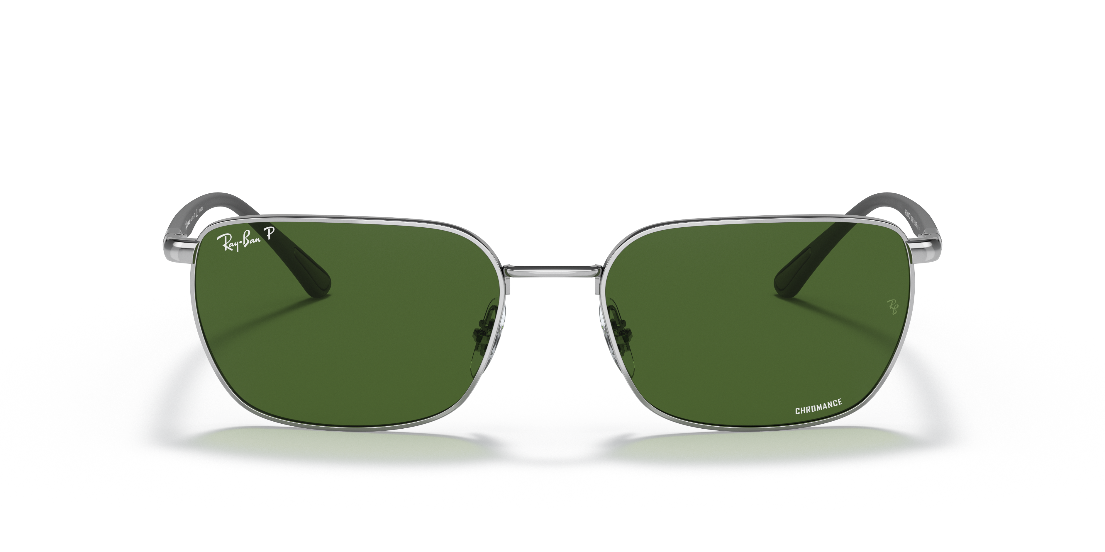 Ray-Ban Rb3684ch Chromance Sunglasses Grey Frame Green Lenses Polarized 58-18 Womens Sunglasses Ray-Ban Sunglasses 