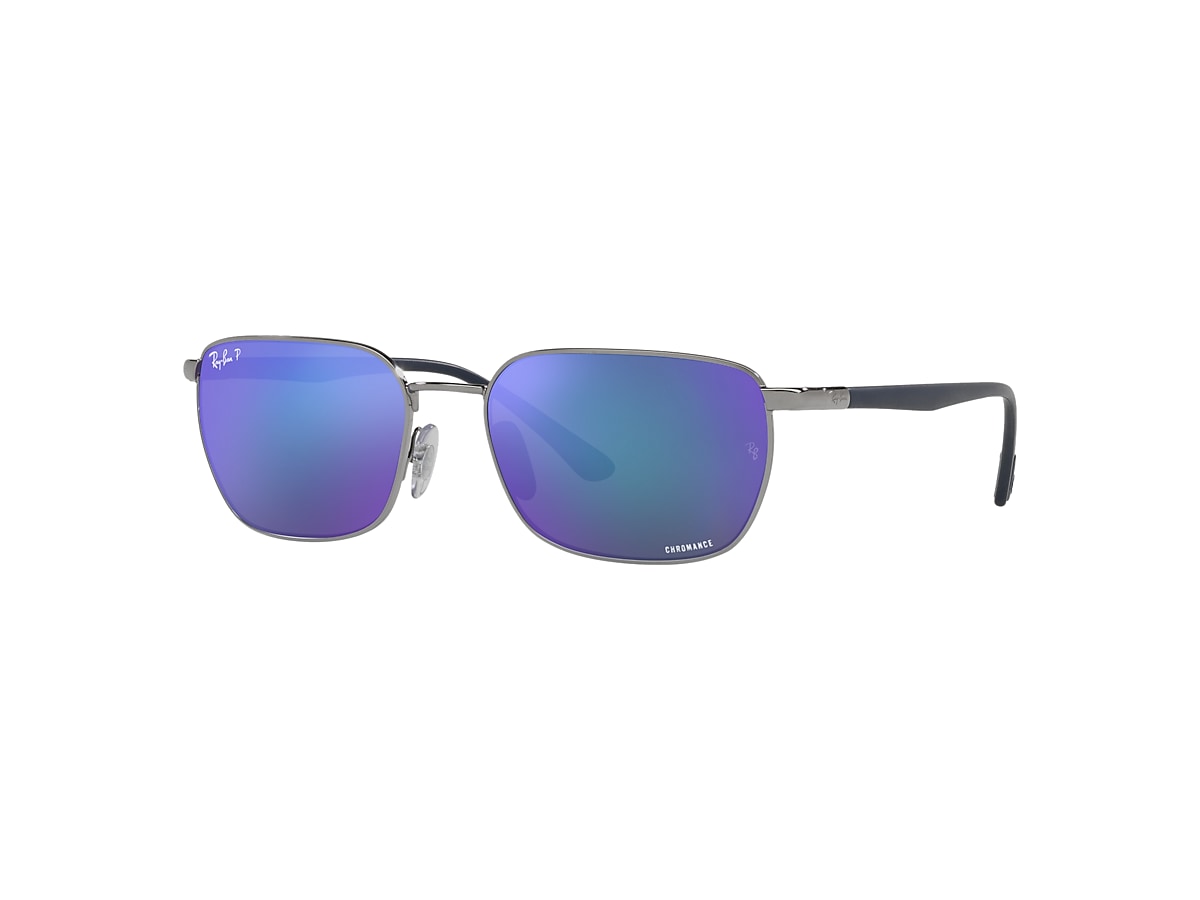 RB3684CH CHROMANCE Sunglasses in Gunmetal and Blue