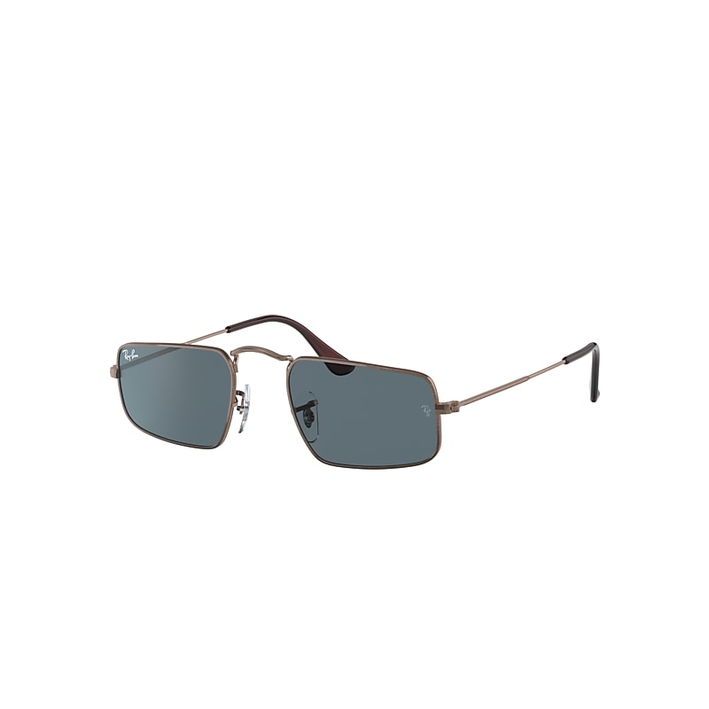 Ray-Ban Julie Sunglasses Antique Copper Frame Blue Lenses 46-20