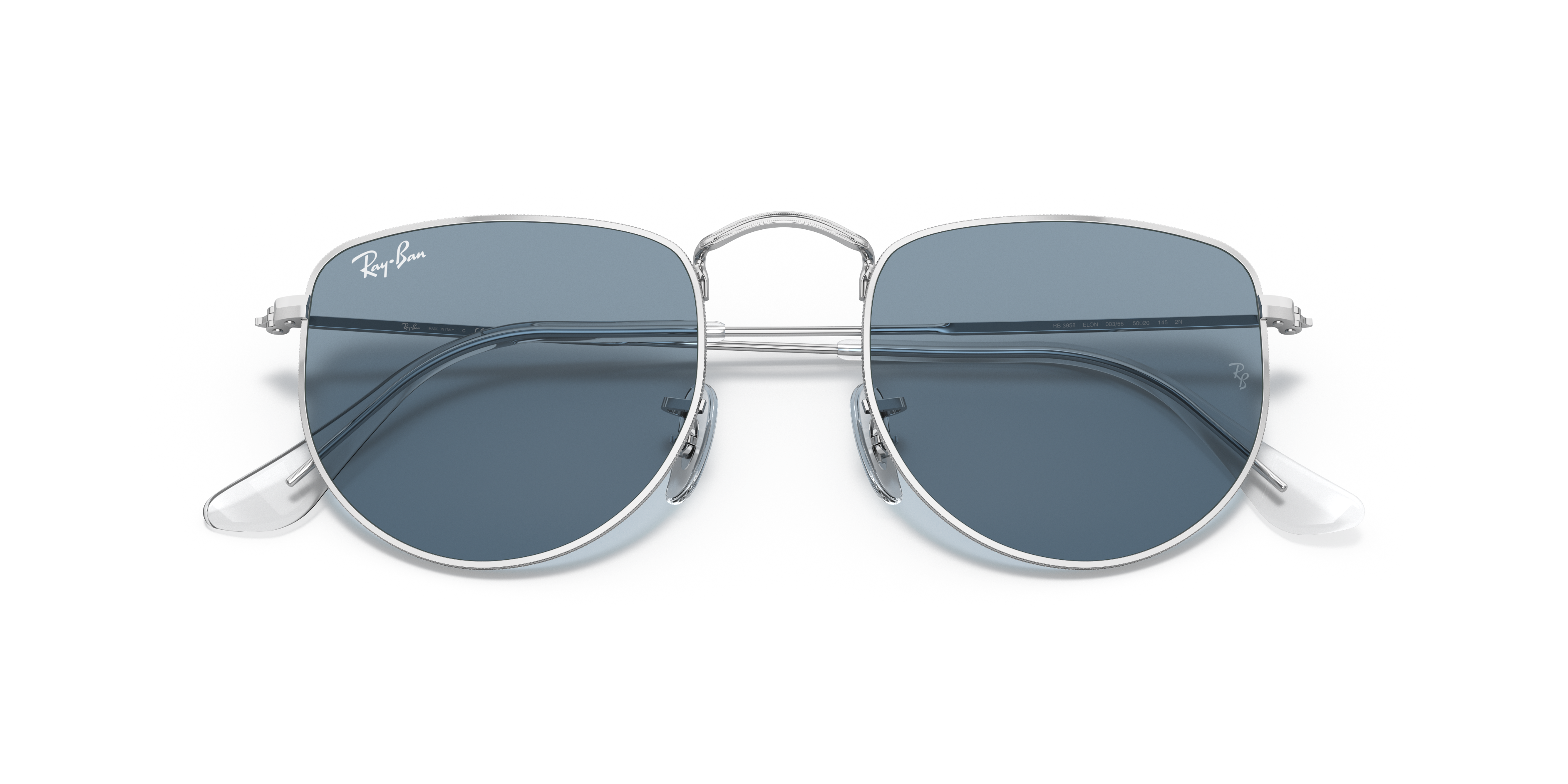 ray ban hexagonal silver