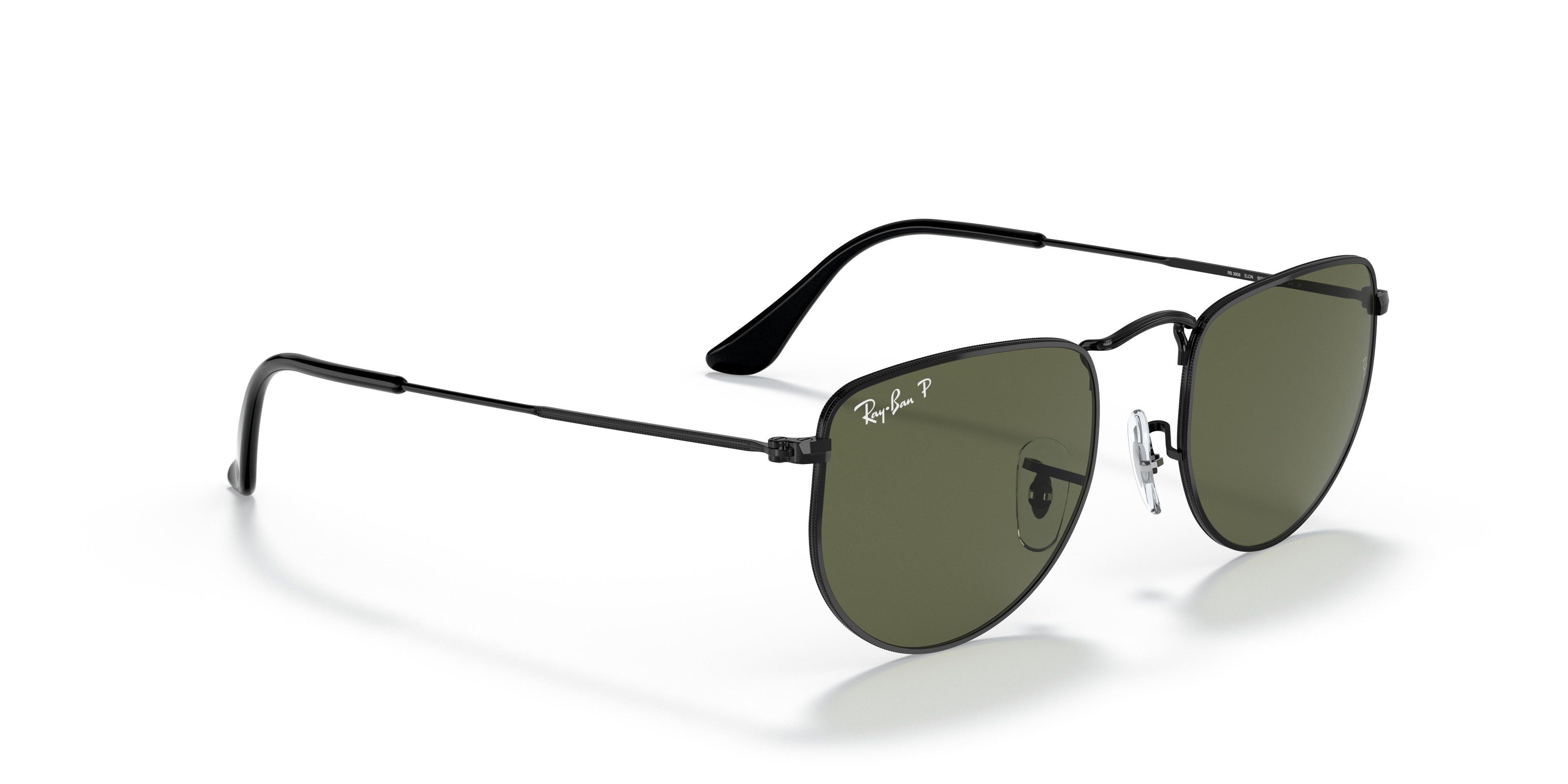 ray ban hexagonal polarized black