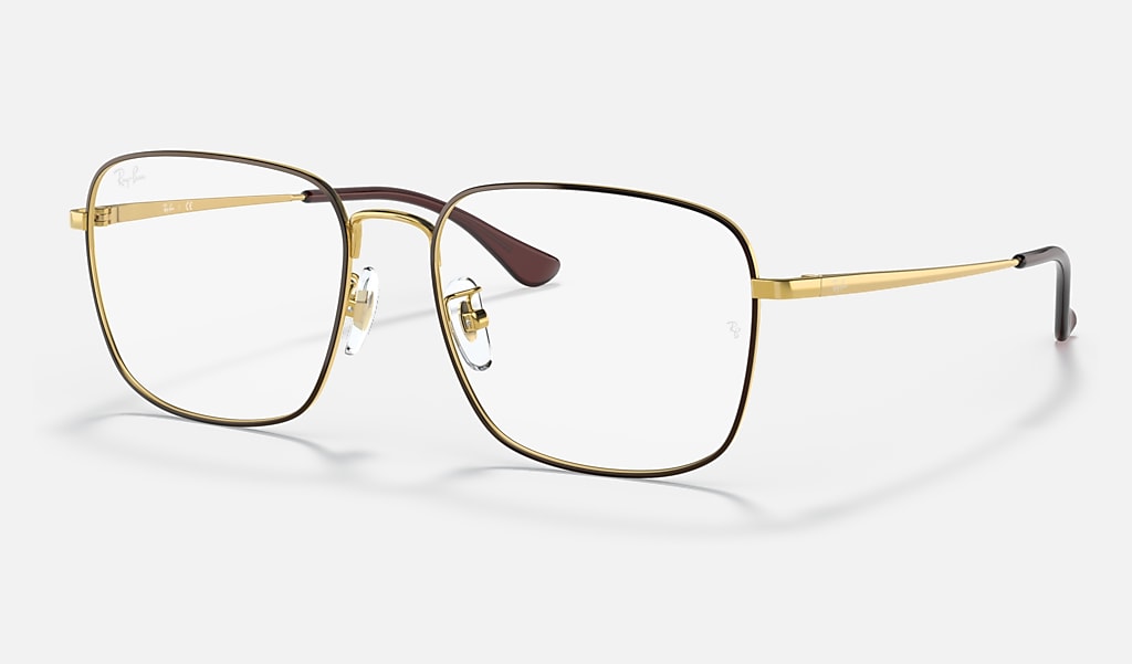 Rb6474 Optics Eyeglasses with Brown On Gold Frame | Ray-Ban®