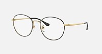 RayBan Black On Gold; Gold null