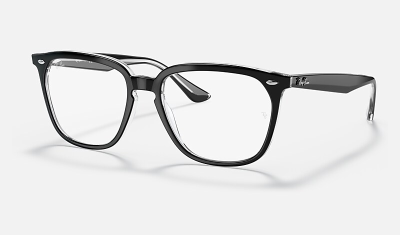 Ray-Ban Eyeglasses Rb4362 Optics Black Frame Clear Lenses