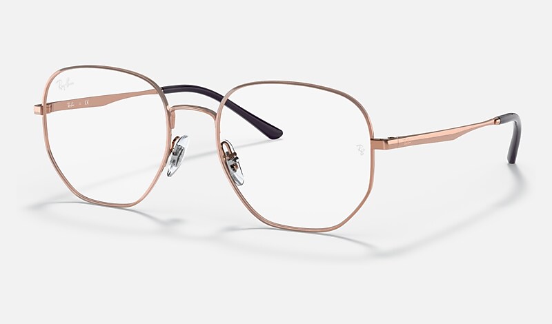 Rose gold ray sales ban glasses