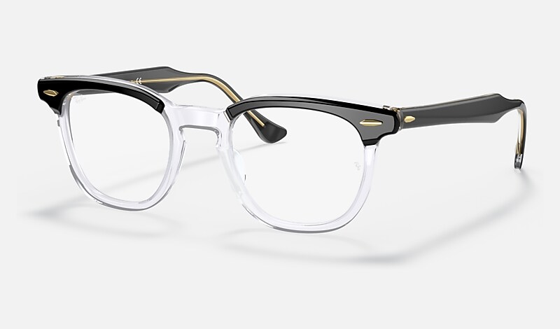HAWKEYE OPTICS Eyeglasses with Black On Transparent Frame
