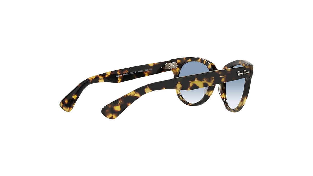 ORION Sunglasses in Yellow Havana and Light Blue - Ray-Ban