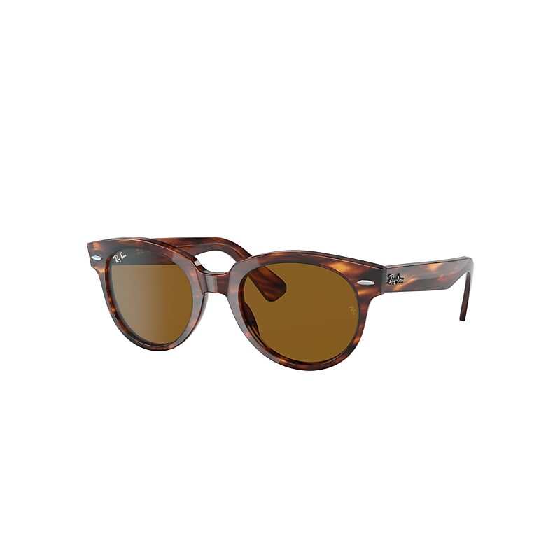 Ray-Ban Orion Sunglasses Striped Havana Frame Brown Lenses 52-22