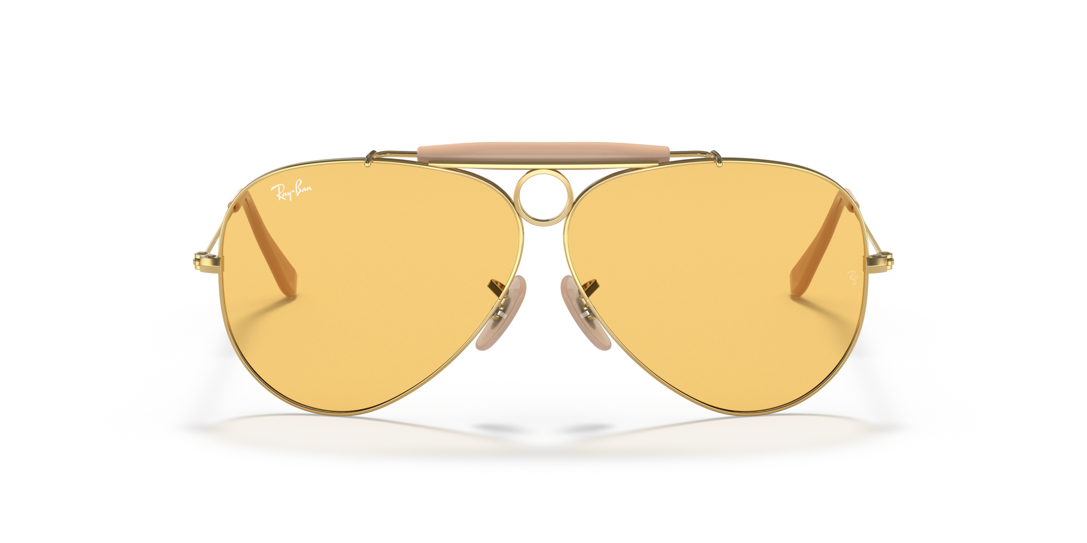 ray ban shooter gold