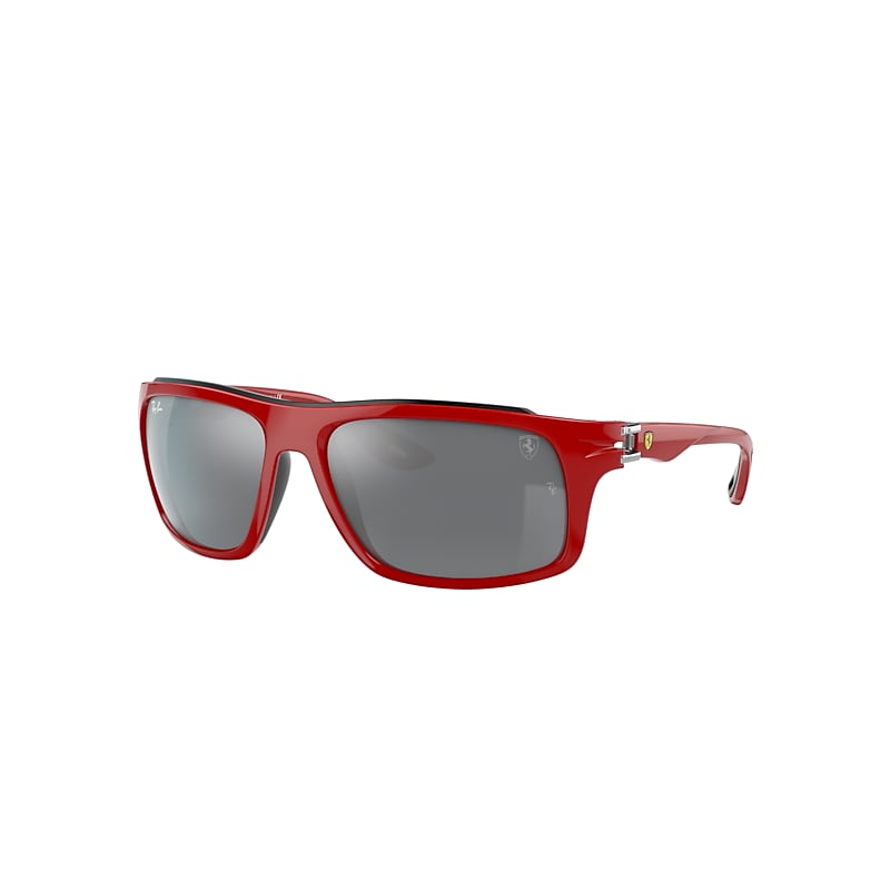 Ray Ban Rb4364m Scuderia Ferrari Collection Sunglasses Red Frame Grey Lenses 60-17