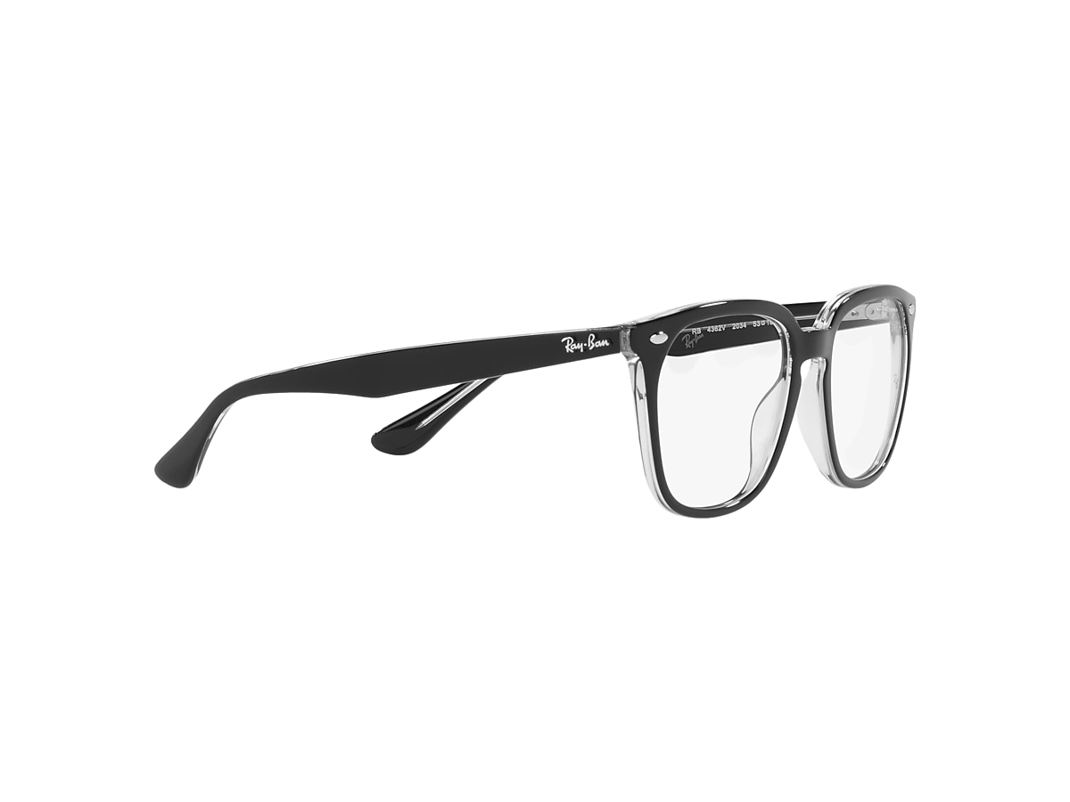 RB4362 OPTICS Eyeglasses with Black On Transparent Frame - RB4362V