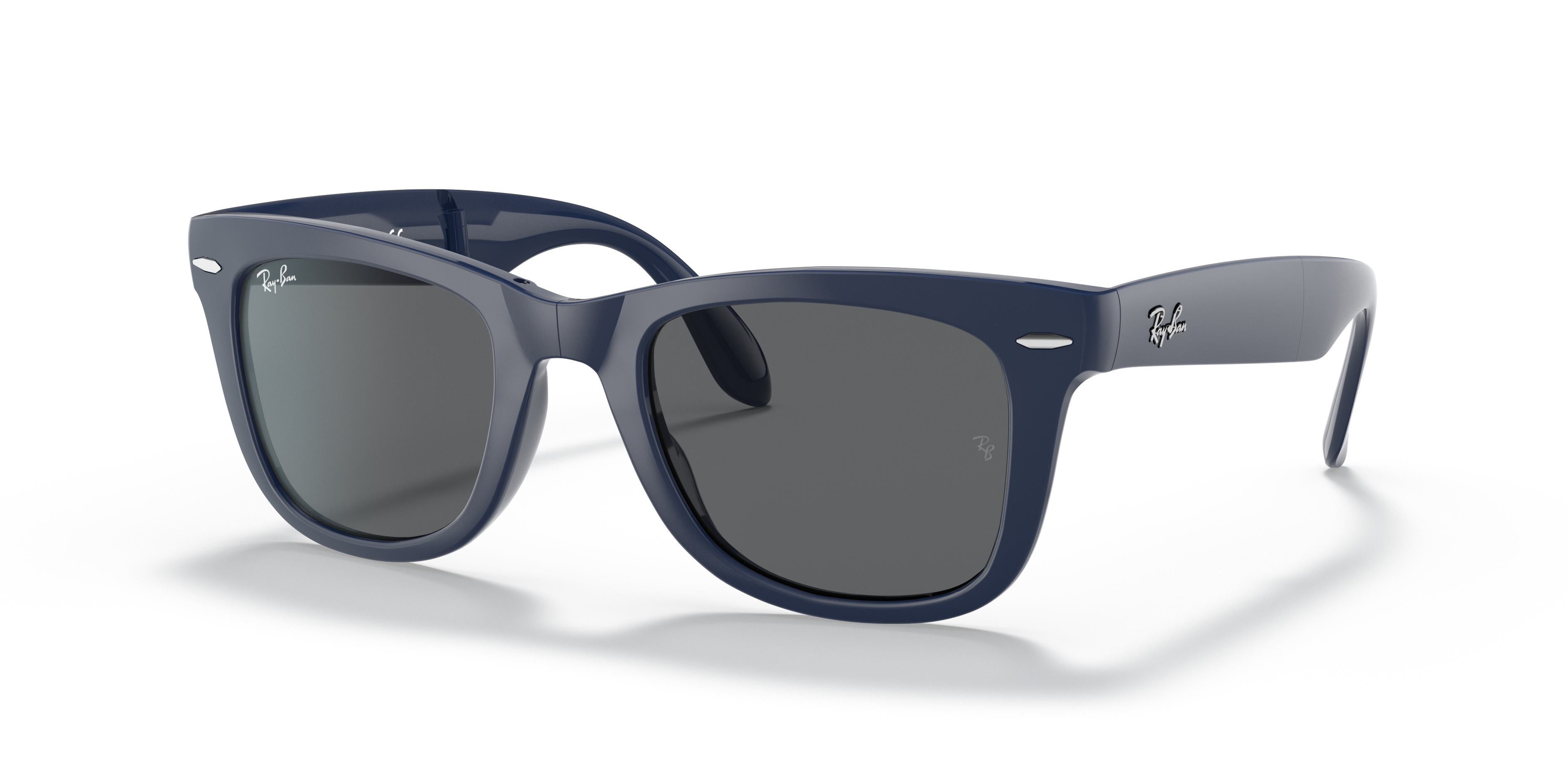 Wayfarer Folding Classic Sunglasses in Blue and Dark Grey | Ray-Ban®