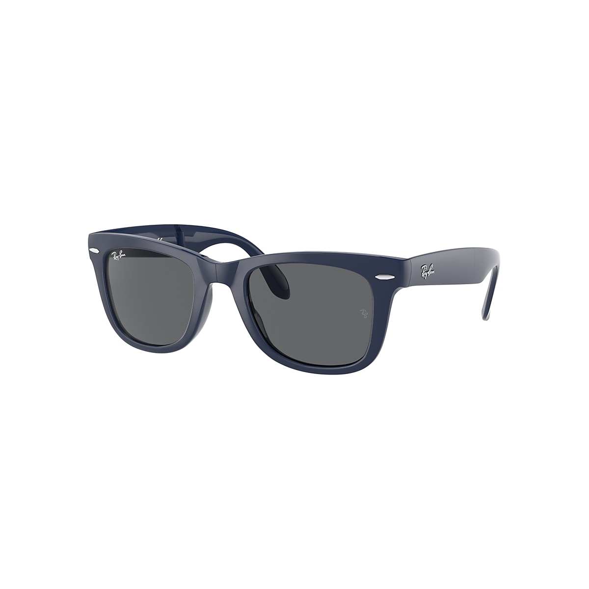 Wayfarer Folding Classic Sunglasses in Blue and Dark Grey | Ray 