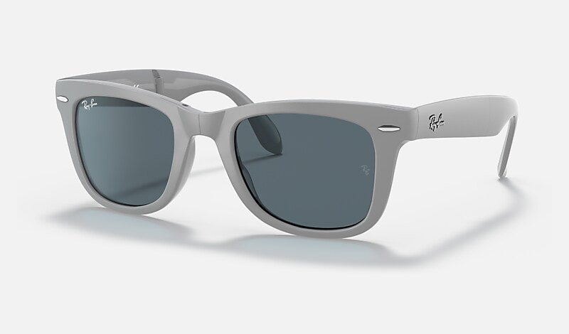 WAYFARER FOLDING CLASSIC Sunglasses in Grey and Blue - RB4105