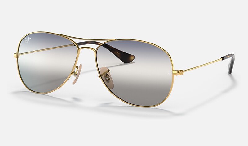 COCKPIT BI-GRADIENT Sunglasses in Gold and Blue/Grey - RB3362