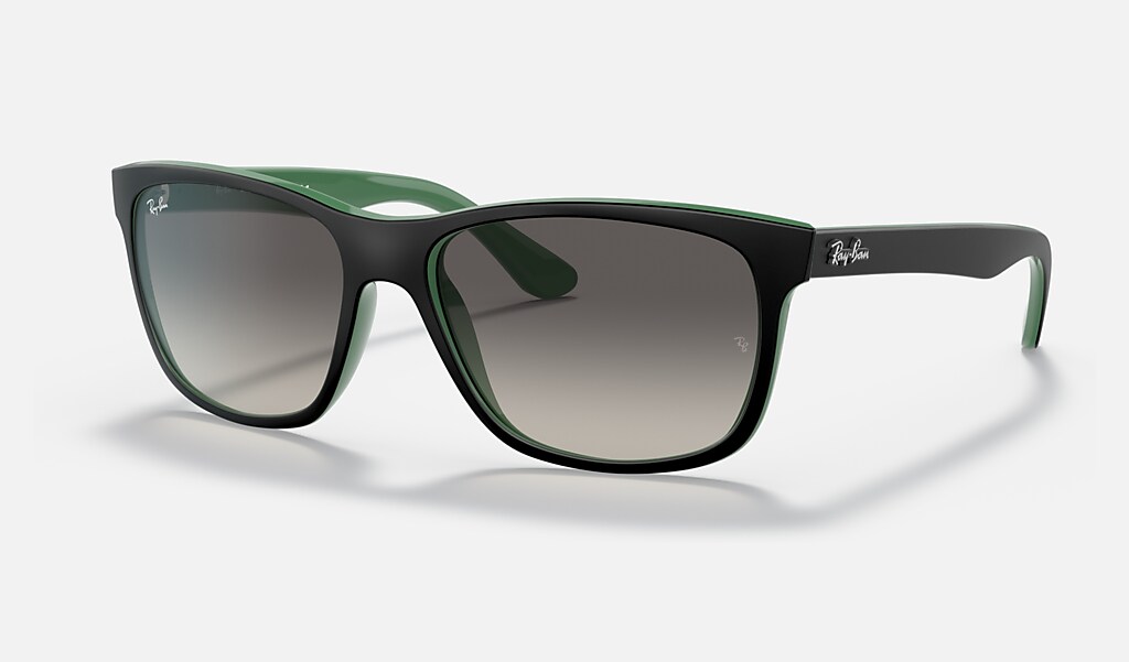 ray ban rb4181 black transparent sunglasses