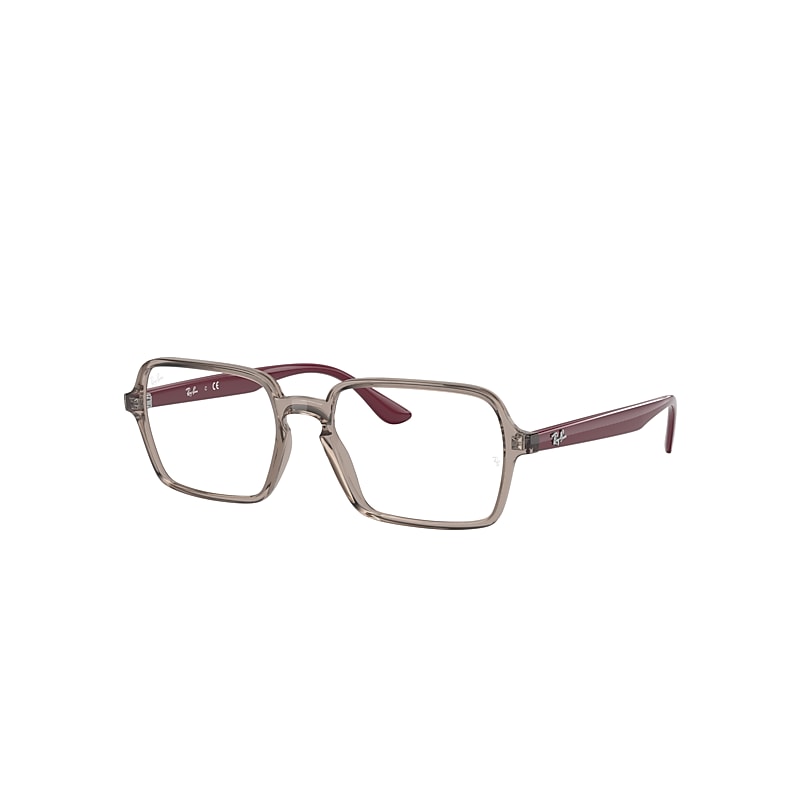 Ray-Ban Rb7198 Optics Eyeglasses Bordeaux Frame Clear Lenses 53-17