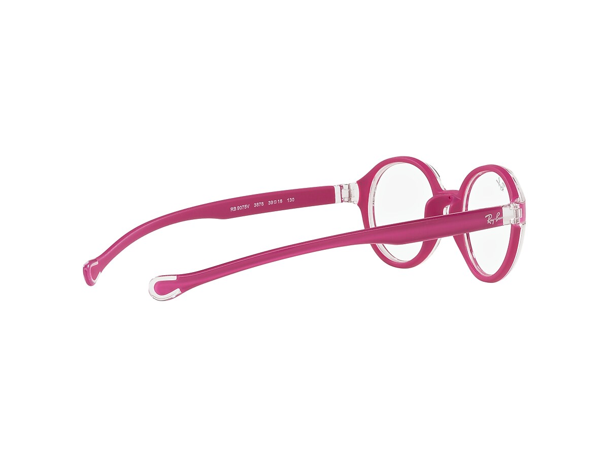 RB9075 OPTICS KIDS Eyeglasses with Transparent On Fuxia Frame