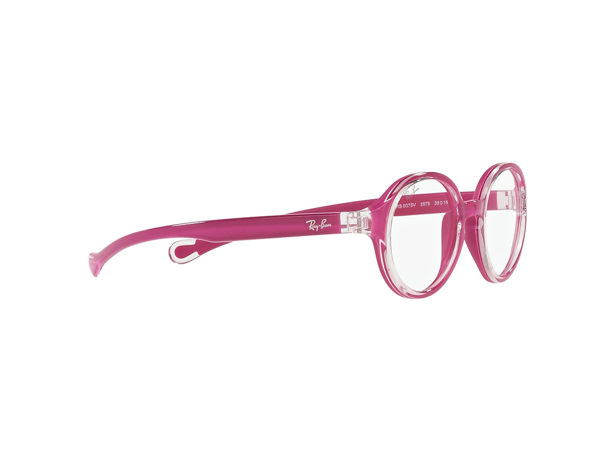 RB9075 OPTICS KIDS Eyeglasses with Transparent On Fuxia Frame