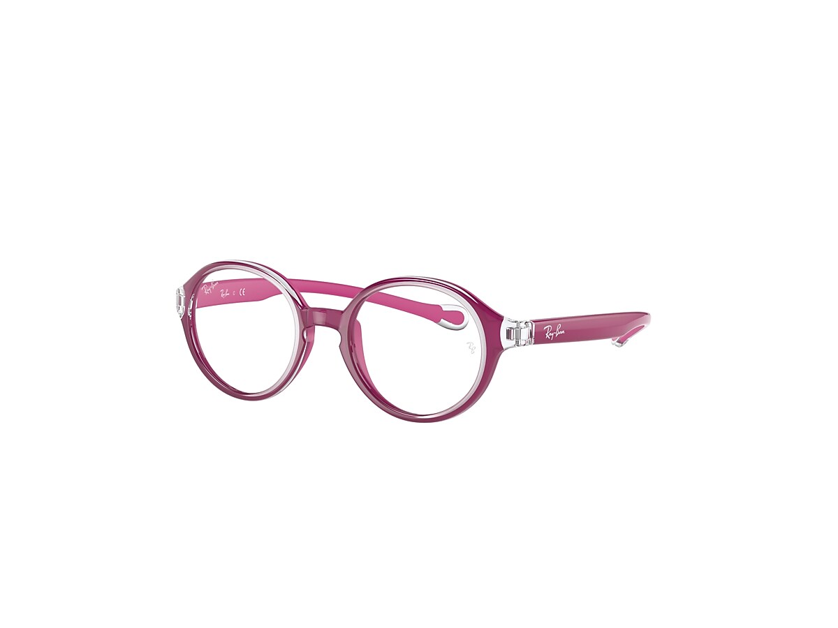 RB9075 OPTICS KIDS Eyeglasses with Transparent On Fuxia Frame