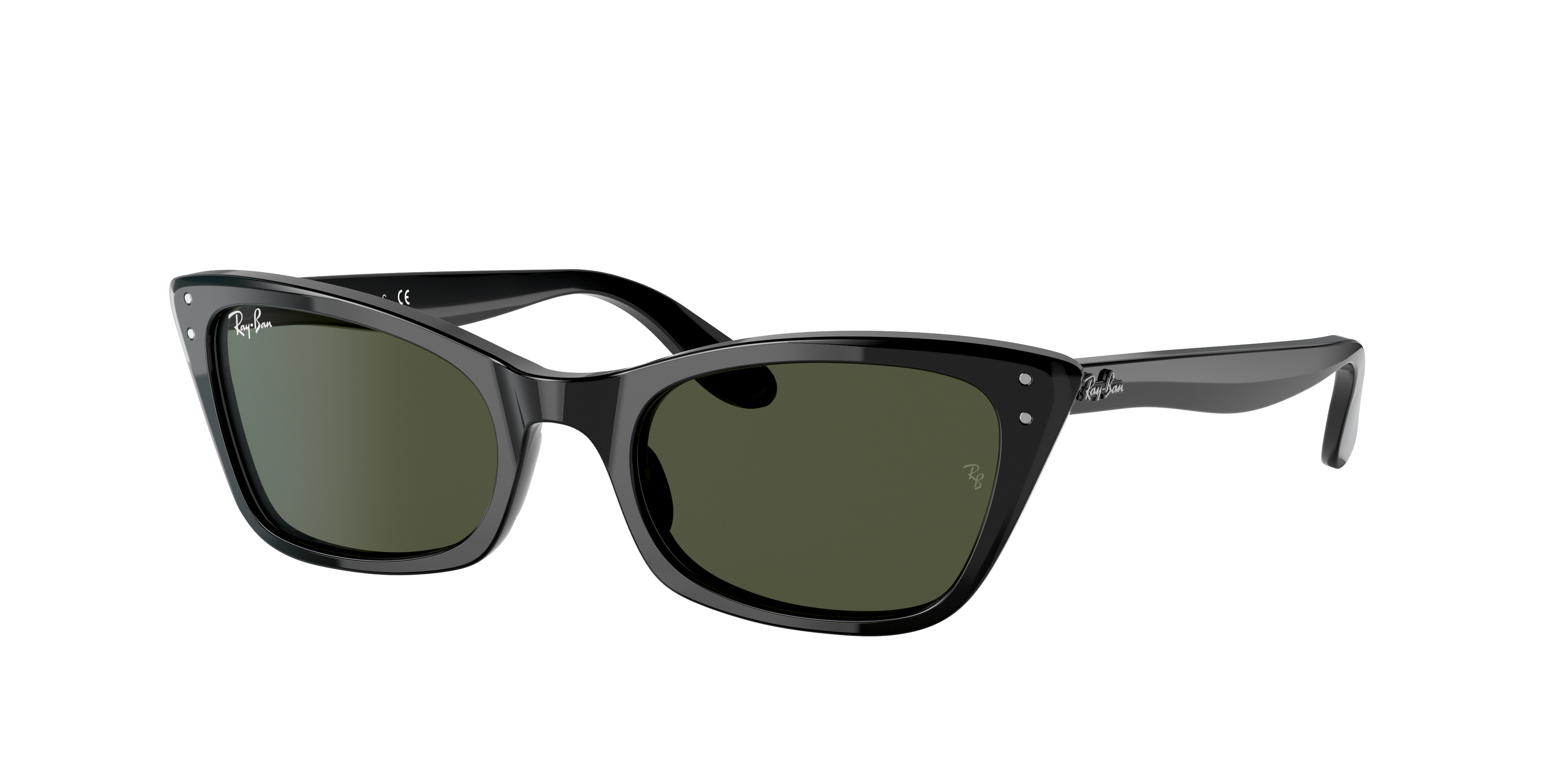 vitalitet Muldyr dateret Lady Burbank Sunglasses in Black and Green | Ray-Ban®