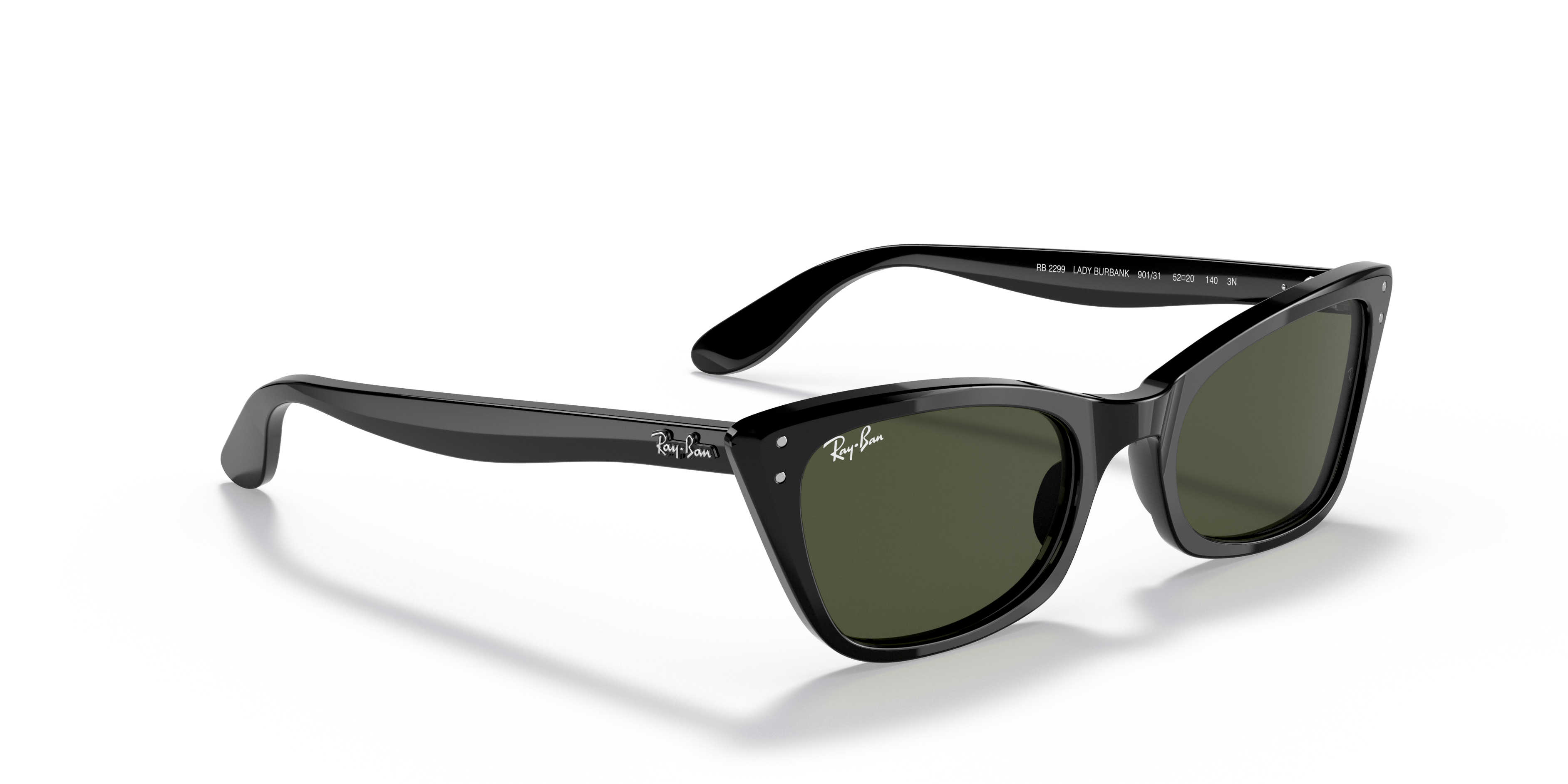 Lady Burbank Sunglasses in Black and Green | Ray-Ban®