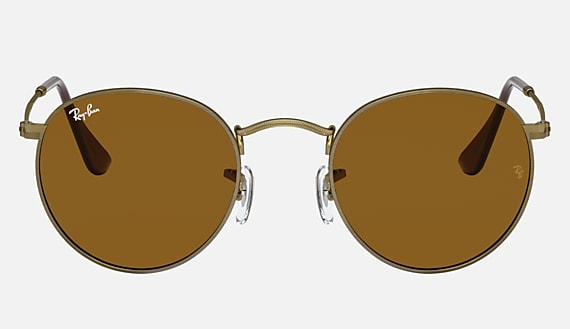 Ray-Ban sunglasses RB3447 MALE round metal antiqued antique gold 8056597549011