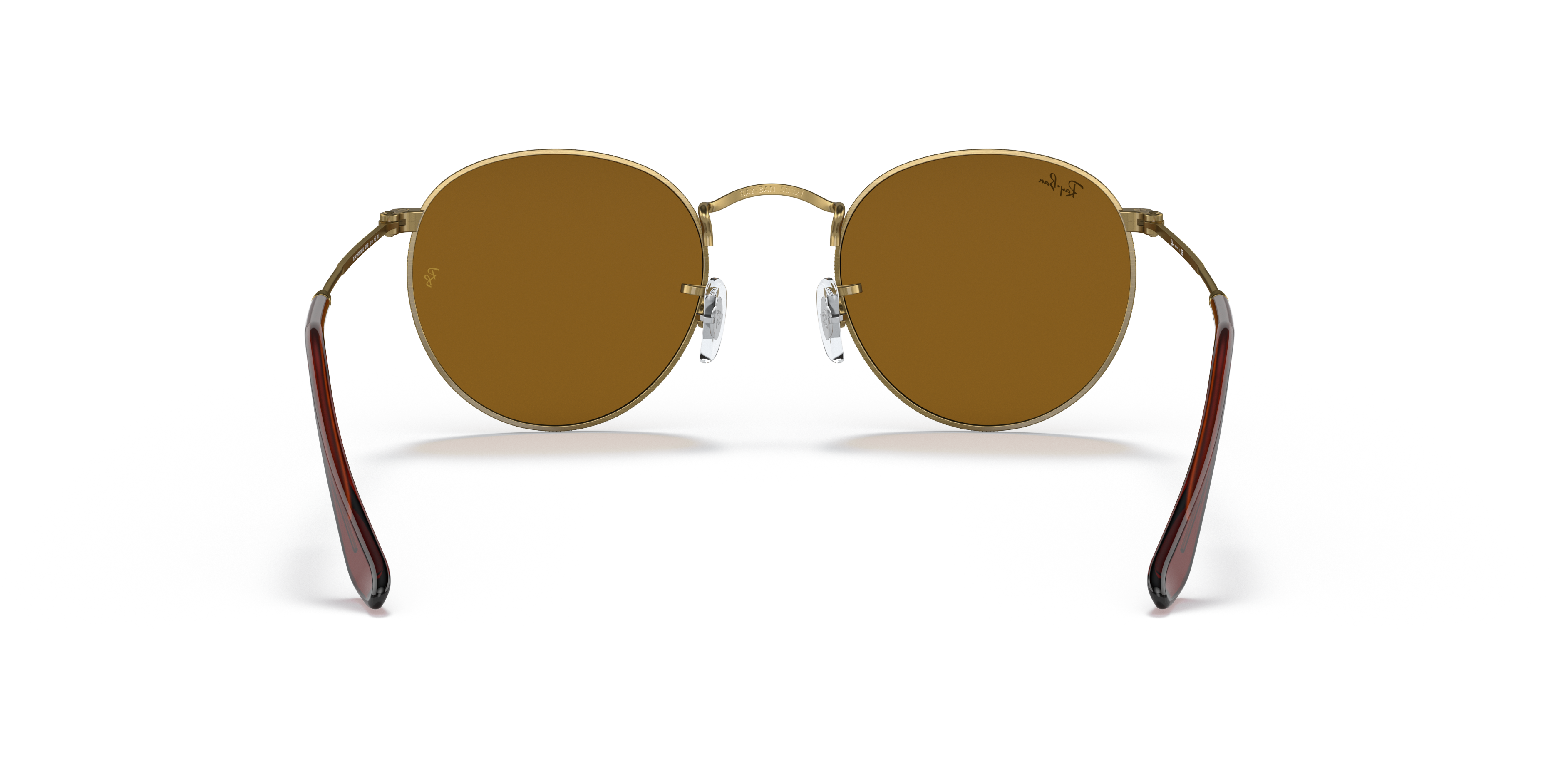 ray ban round metal matte gold