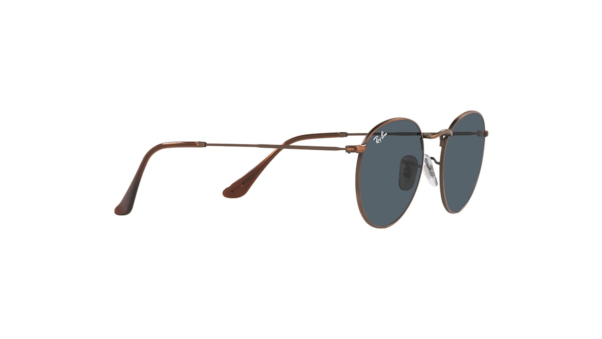 ROUND METAL ANTIQUED Sunglasses in Bronze-Copper and