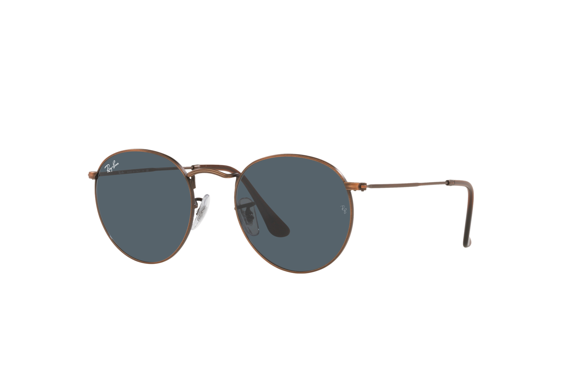 Round Metal Antiqued Sunglasses in 