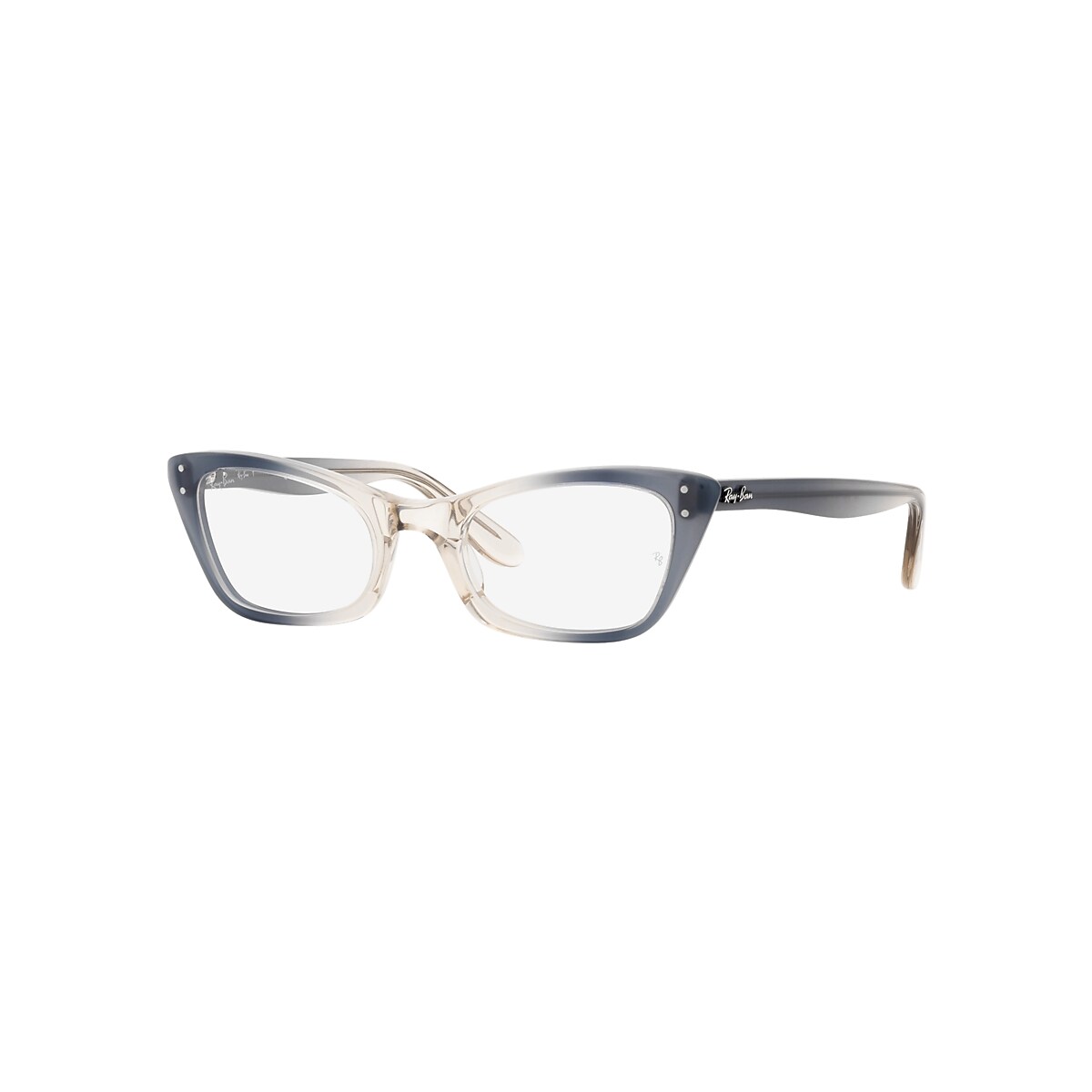 LADY BURBANK OPTICS Eyeglasses with Transparent Blue Frame