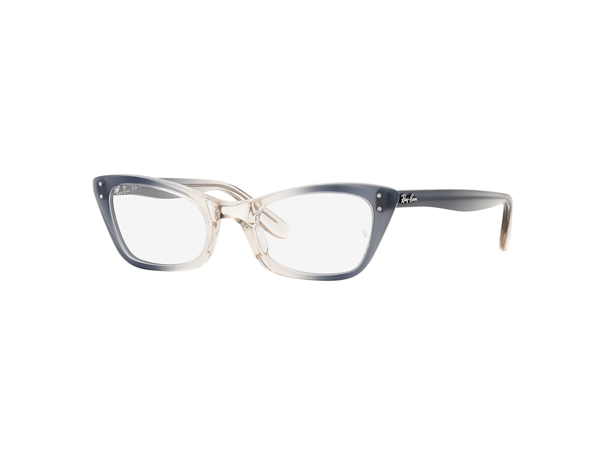 LADY BURBANK OPTICS Eyeglasses with Transparent Blue Frame