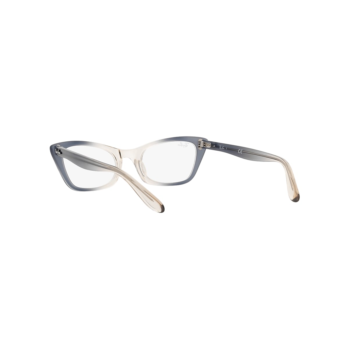 LADY BURBANK OPTICS Eyeglasses with Transparent Blue Frame