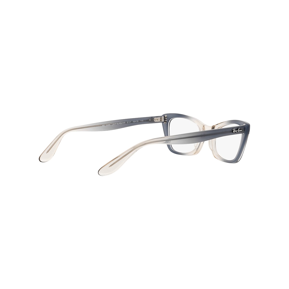 LADY BURBANK OPTICS Eyeglasses with Transparent Blue Frame