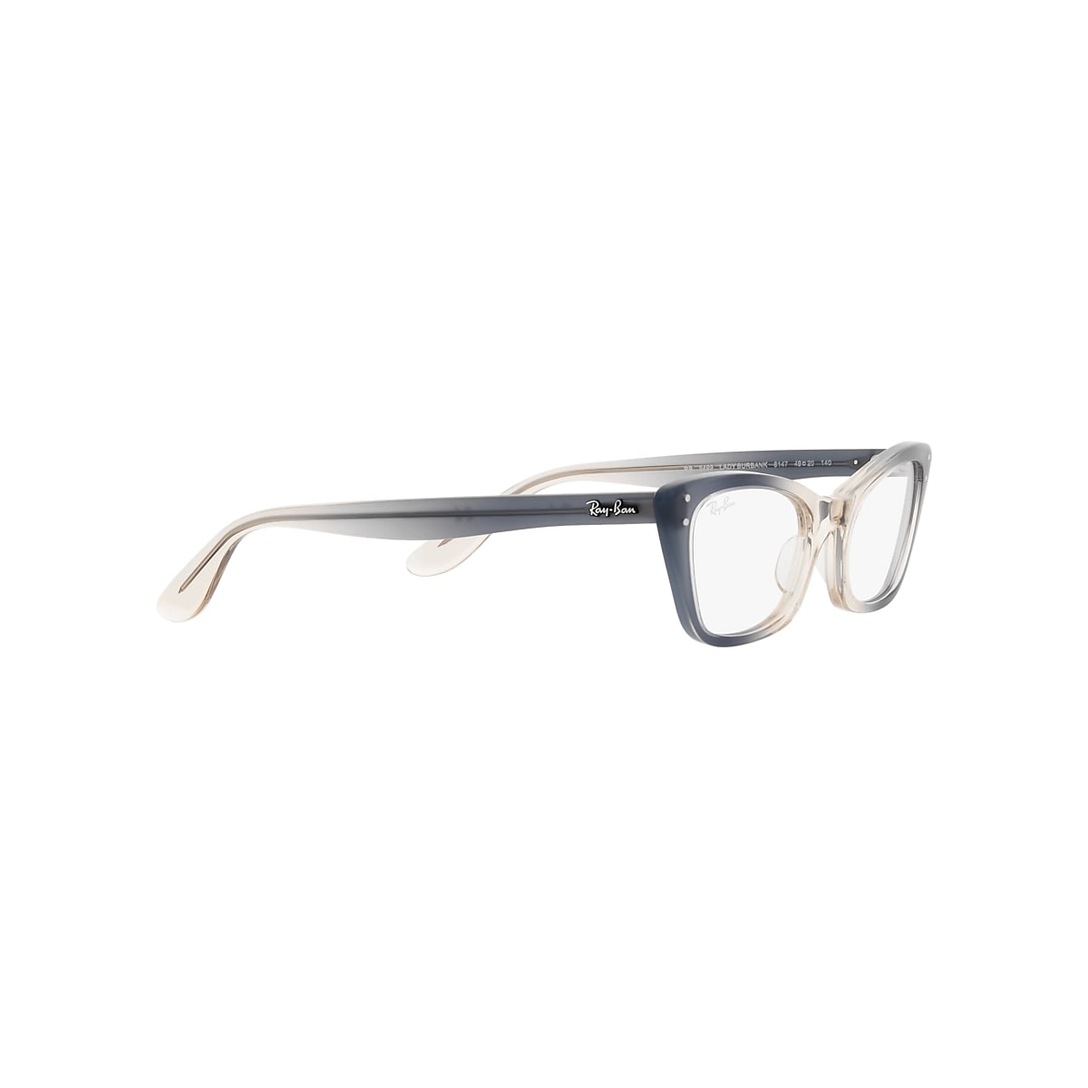 LADY BURBANK OPTICS Eyeglasses with Transparent Blue Frame