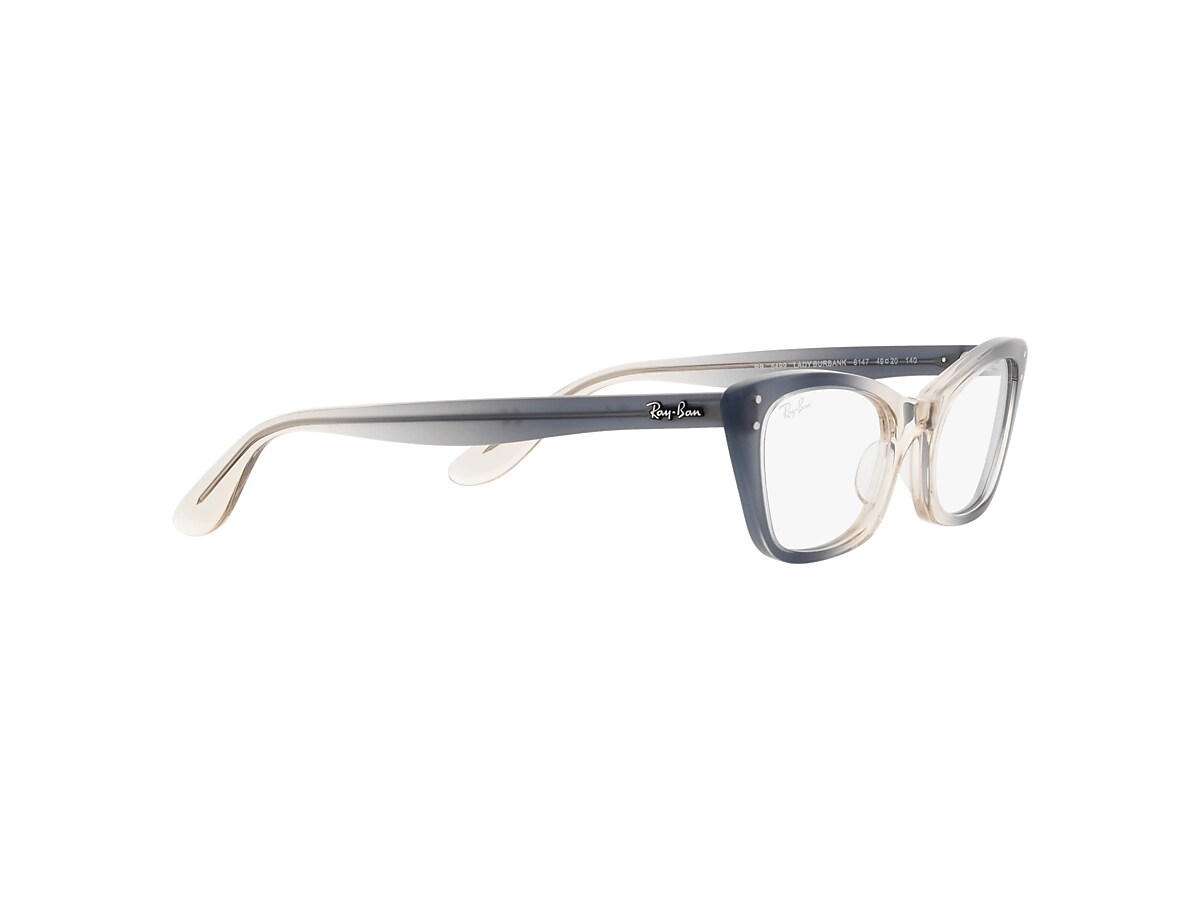 LADY BURBANK OPTICS Eyeglasses with Transparent Blue Frame