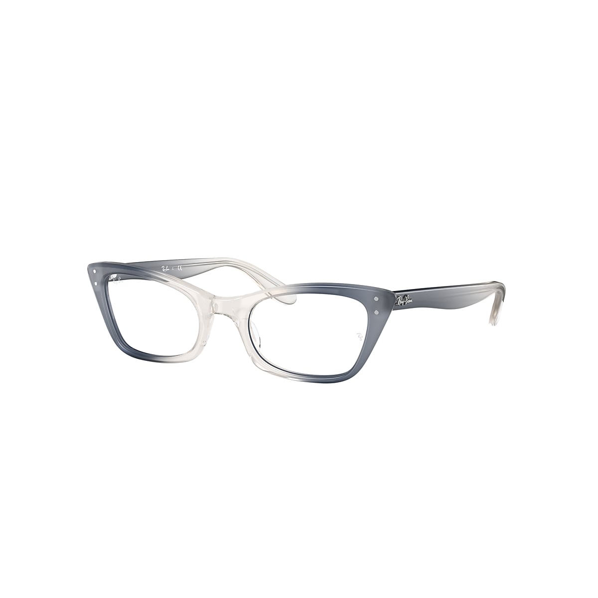 LADY BURBANK OPTICS Eyeglasses with Transparent Blue Frame