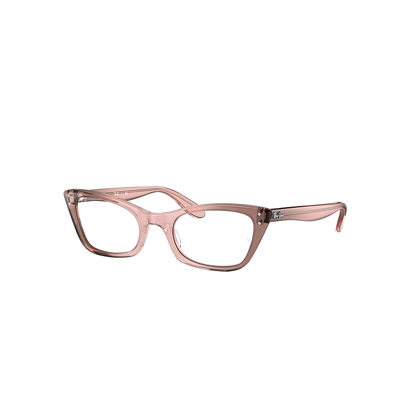 Ray-Ban Lady Burbank Optics Eyeglasses Transparent Pink Frame Clear Lenses 49-20