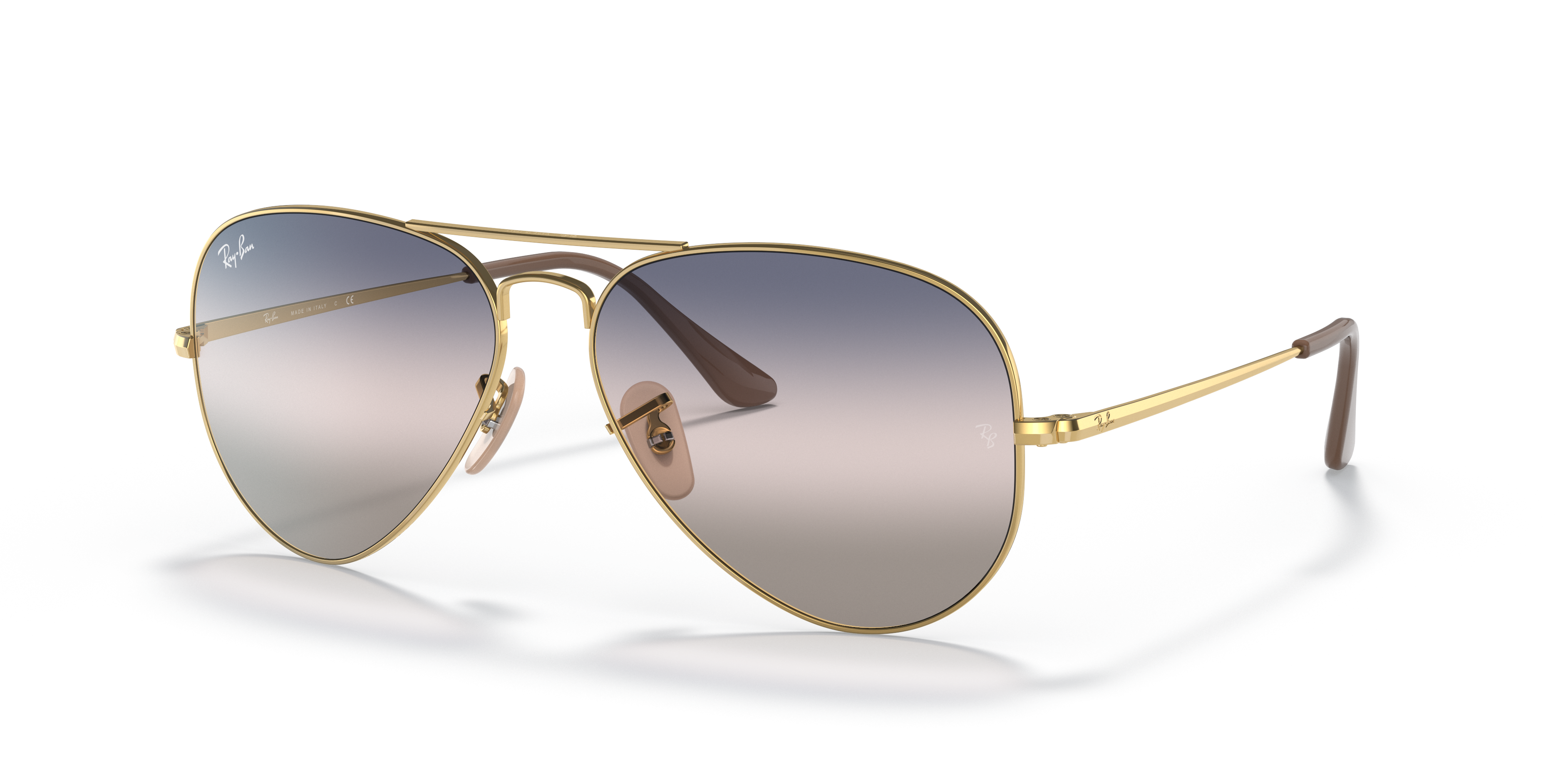 ray ban gold trim