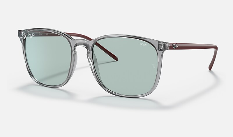 RB4387 EVOLVE Sunglasses in Transparent Grey and Green