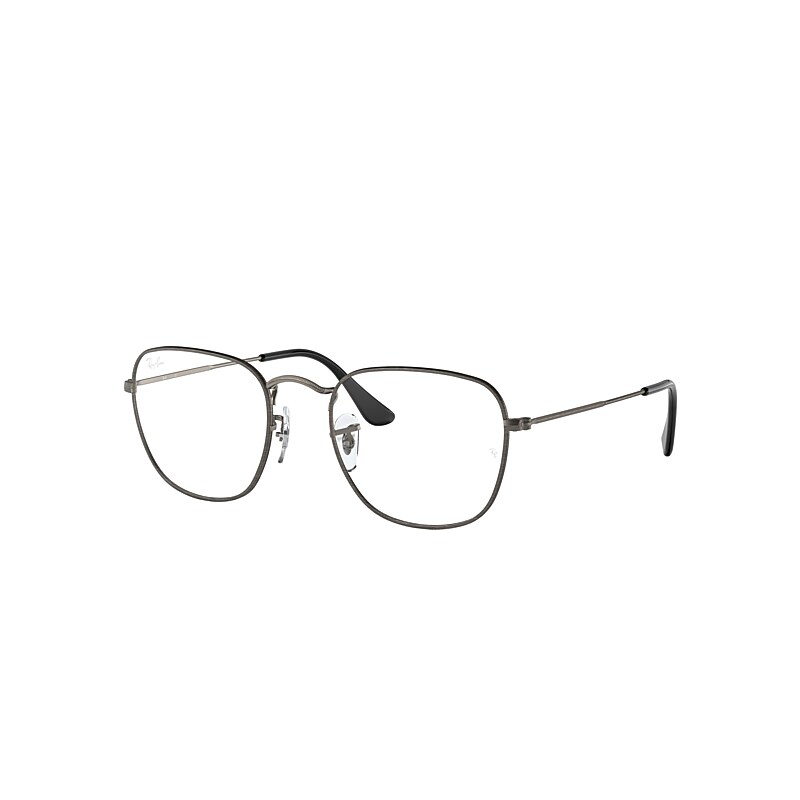 Ray-Ban Frank Optics Eyeglasses Antique Gunmetal Frame Clear Lenses 55-20
